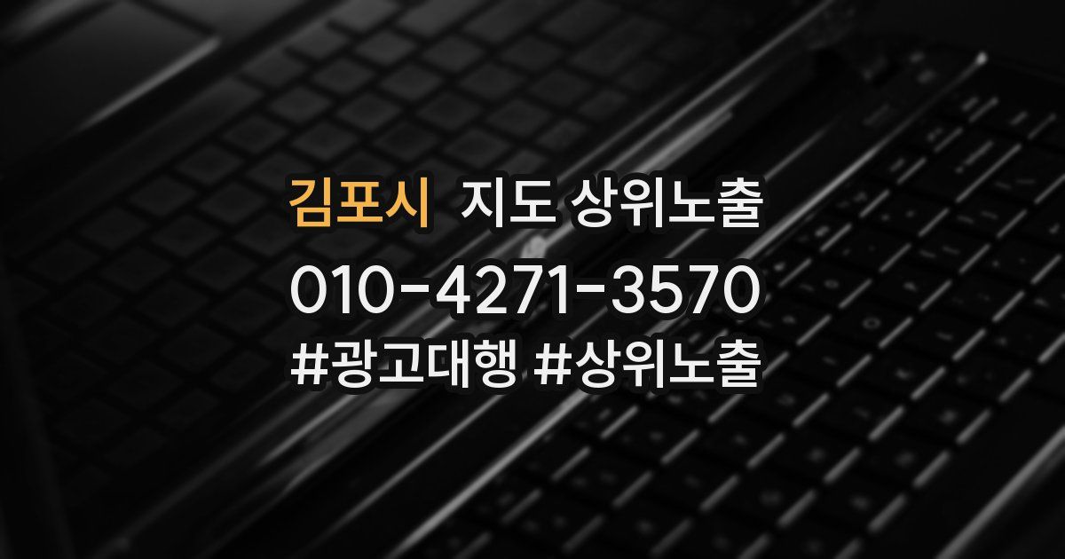 김포시 지도 상위 노출
