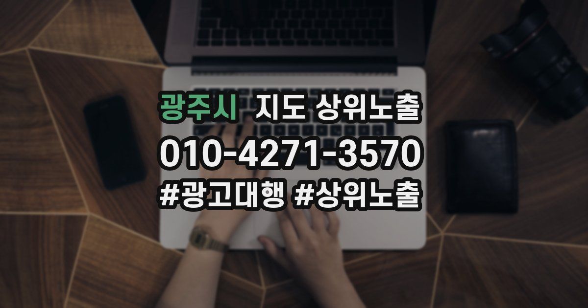 광주시 지도 상위 노출