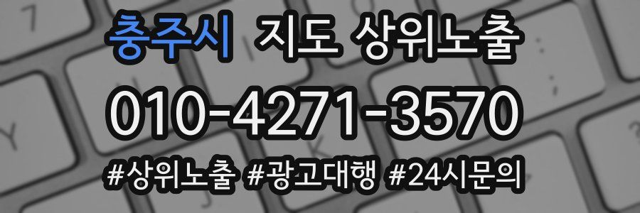 충주시 지도 상위 노출