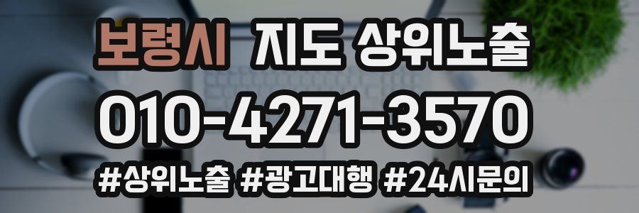 보령시 지도 상위 노출