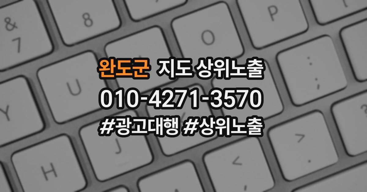 완도군 지도 상위 노출