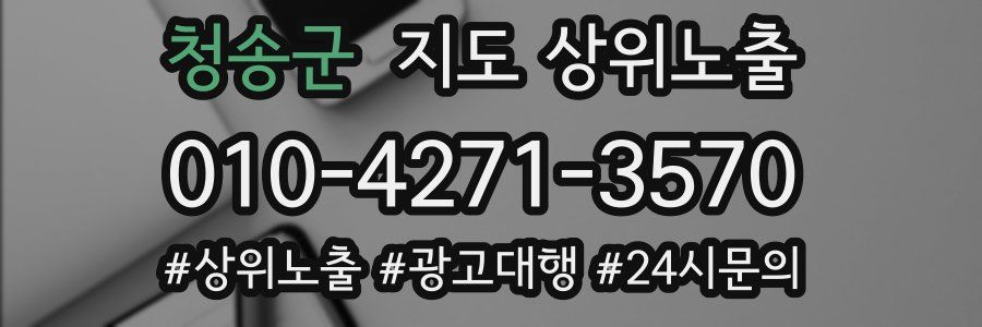 청송군 지도 상위 노출