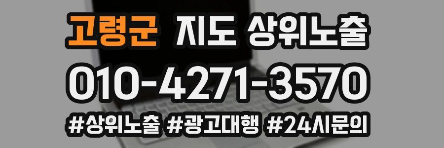 고령군 지도 상위 노출
