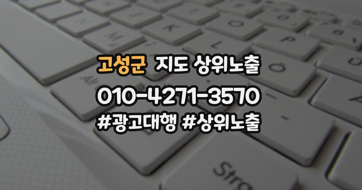 고성군 지도 상위 노출