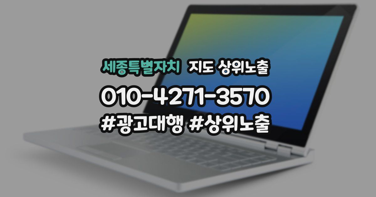 세종특별자치 지도 상위 노출