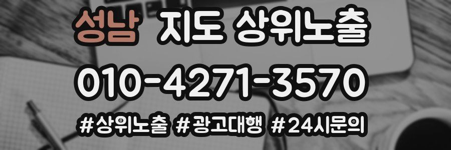 성남 지도 상위 노출