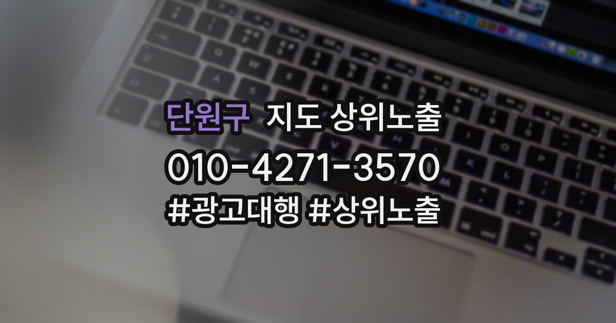 단원구 지도 상위 노출