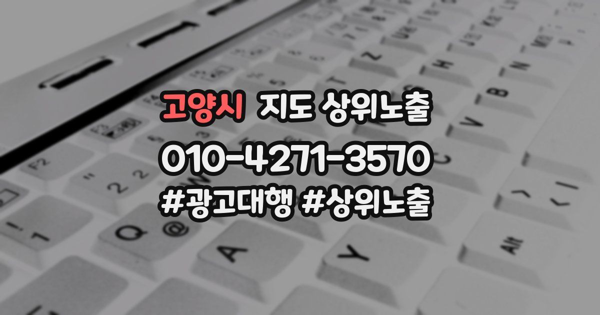 고양시 지도 상위 노출