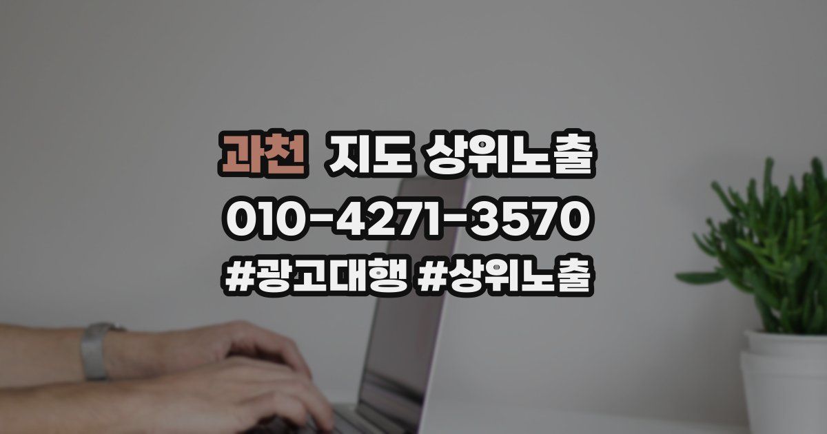 과천 지도 상위 노출
