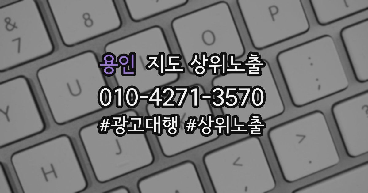 용인 지도 상위 노출