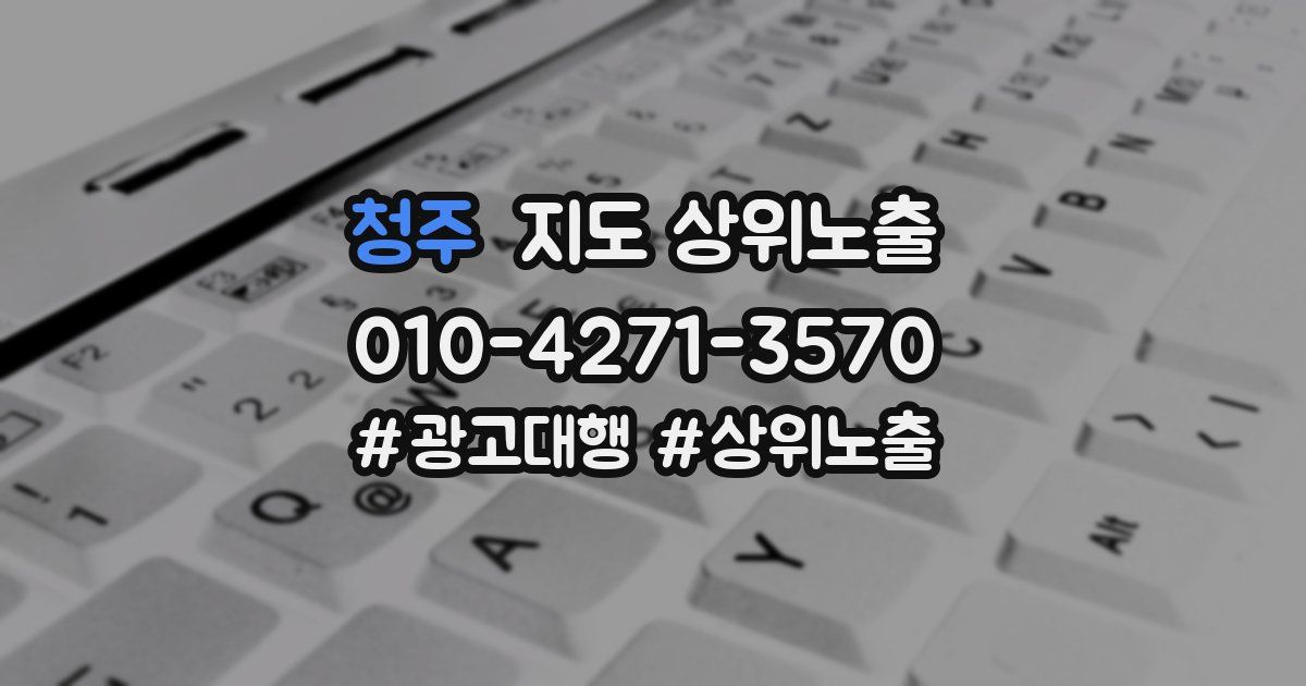 청주 지도 상위 노출