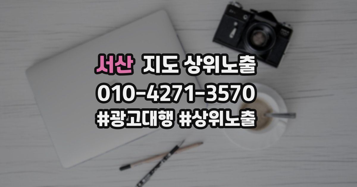 서산 지도 상위 노출