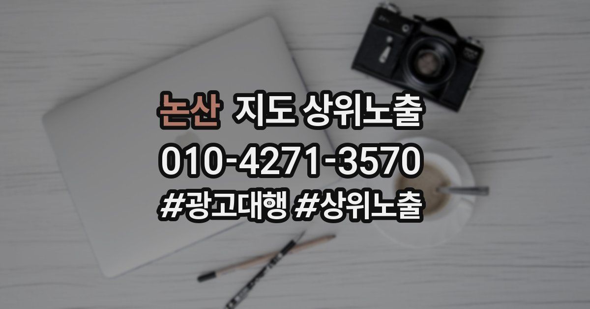 논산 지도 상위 노출