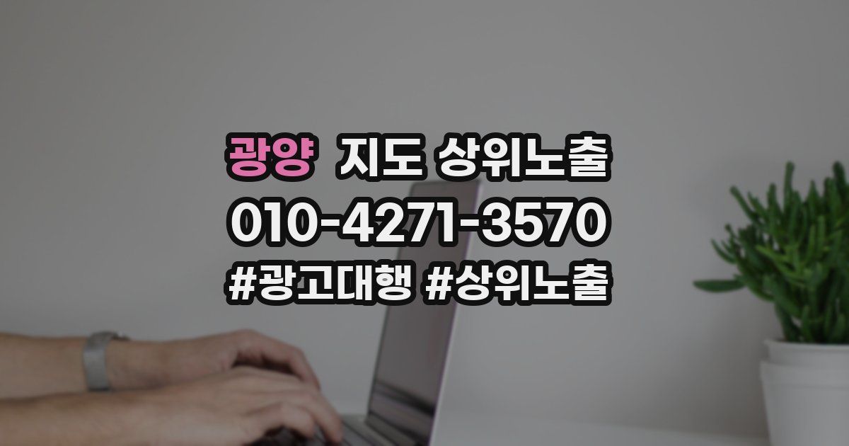 광양 지도 상위 노출