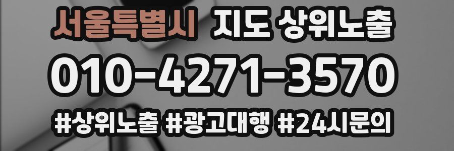 서울특별시 지도 상위 노출
