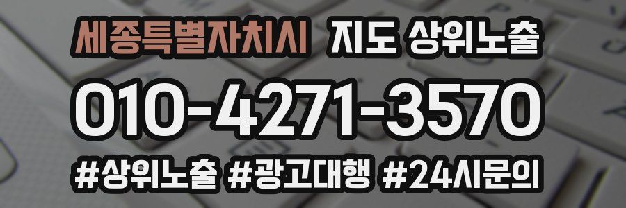 세종특별자치시 지도 상위 노출