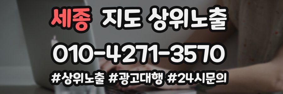 세종 지도 상위 노출