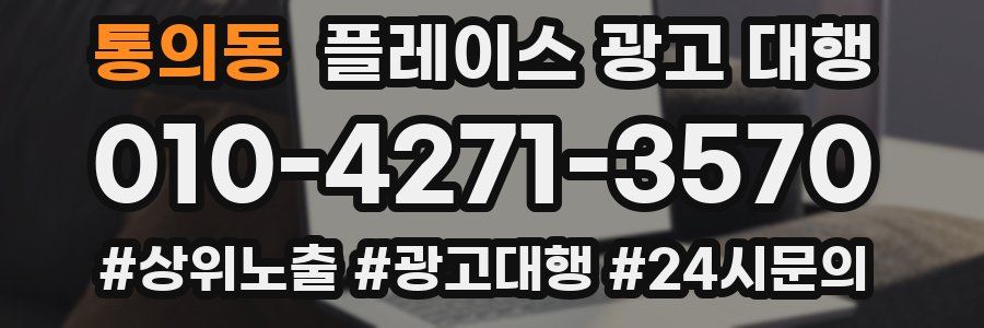 통의동 플레이스 광고 대행