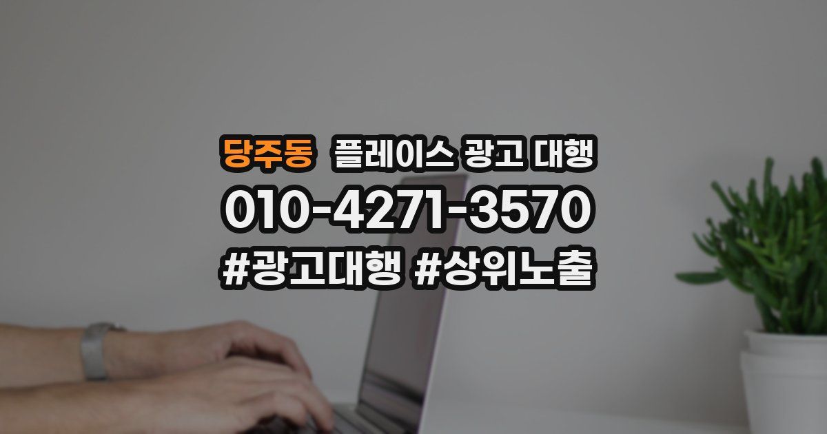 당주동 플레이스 광고 대행