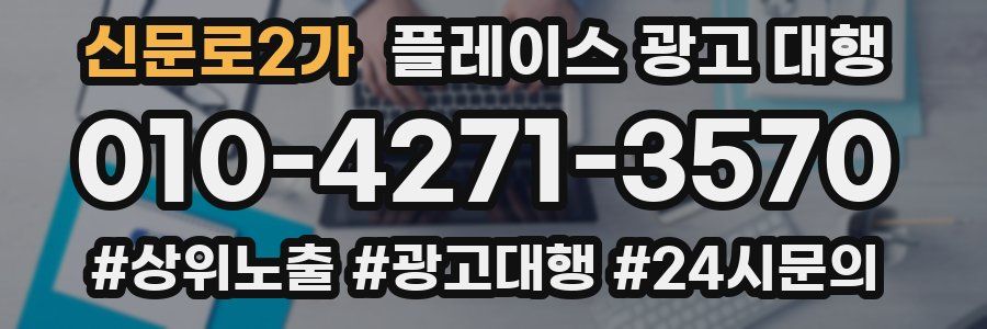 신문로2가 플레이스 광고 대행
