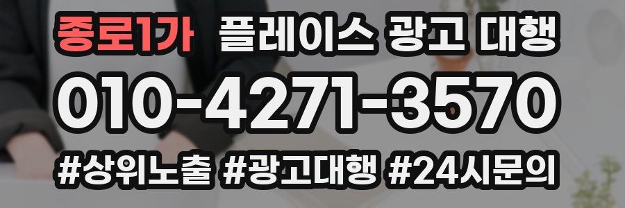 종로1가 플레이스 광고 대행