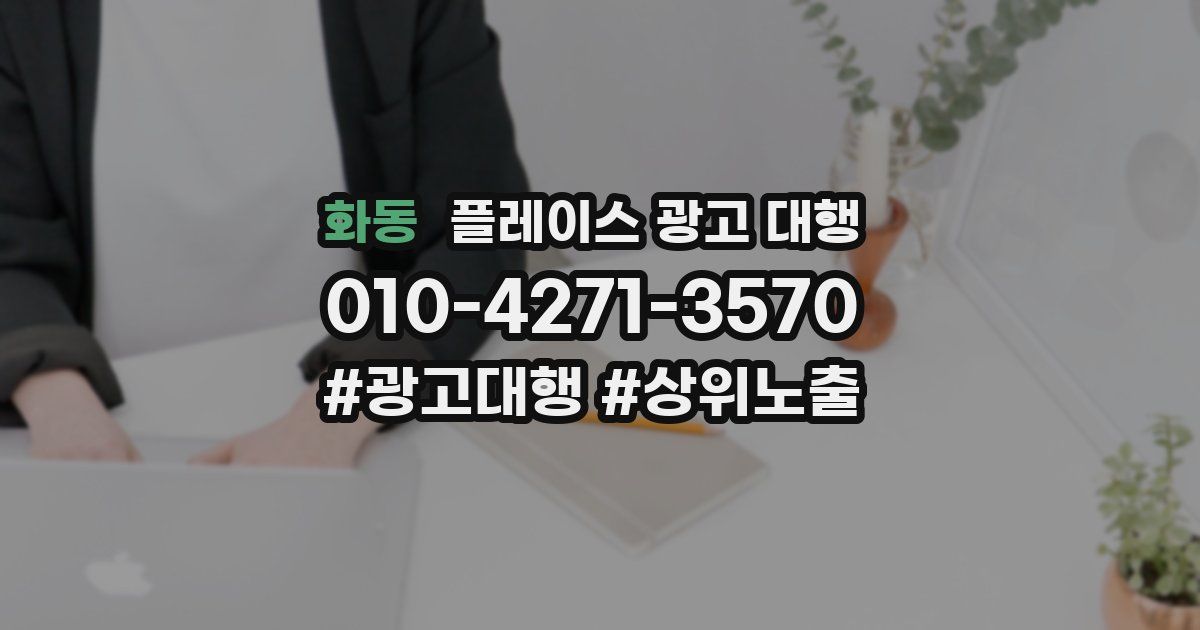 화동 플레이스 광고 대행