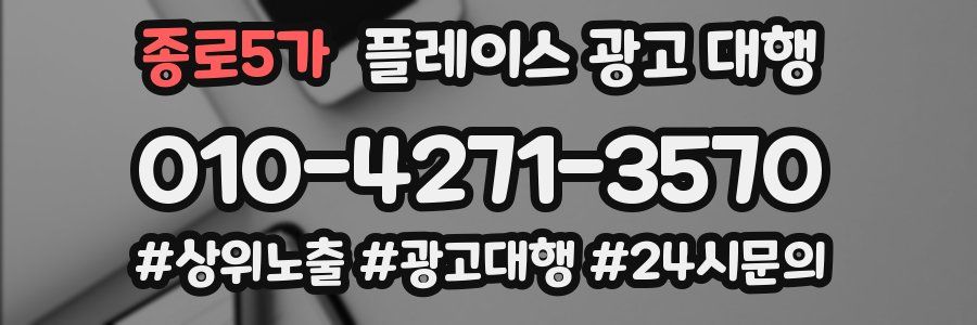 종로5가 플레이스 광고 대행