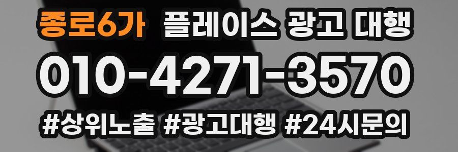 종로6가 플레이스 광고 대행
