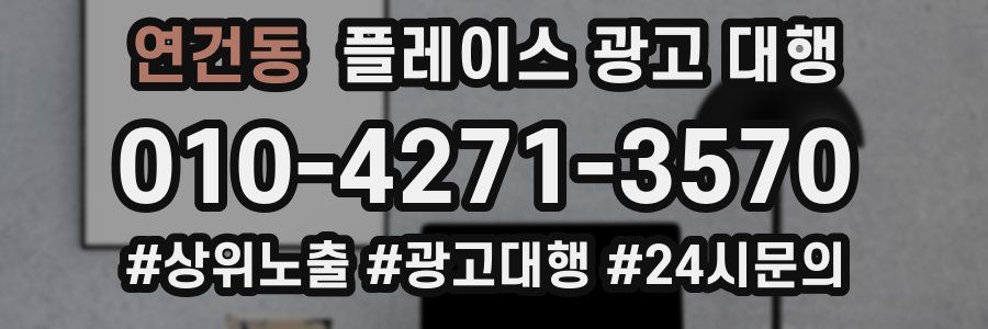 연건동 플레이스 광고 대행