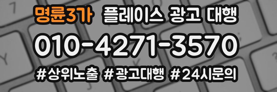 명륜3가 플레이스 광고 대행