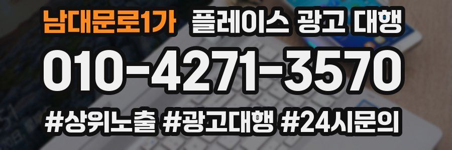 남대문로1가 플레이스 광고 대행