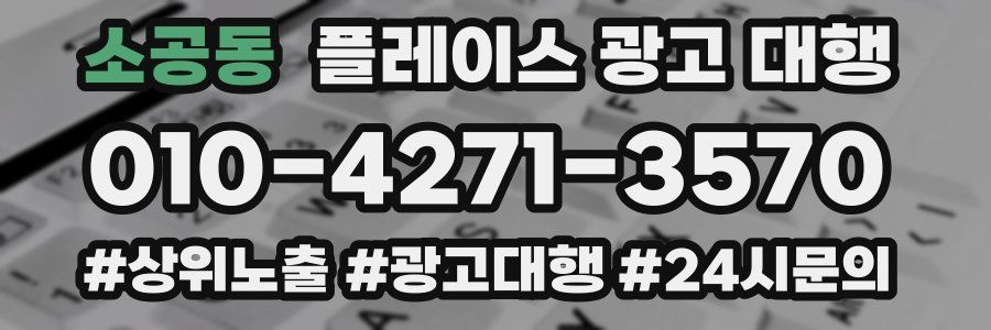 소공동 플레이스 광고 대행