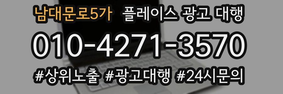 남대문로5가 플레이스 광고 대행