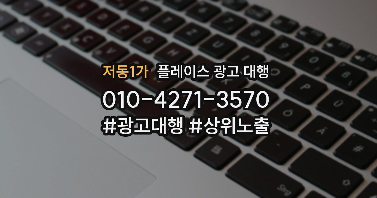 저동1가 플레이스 광고 대행