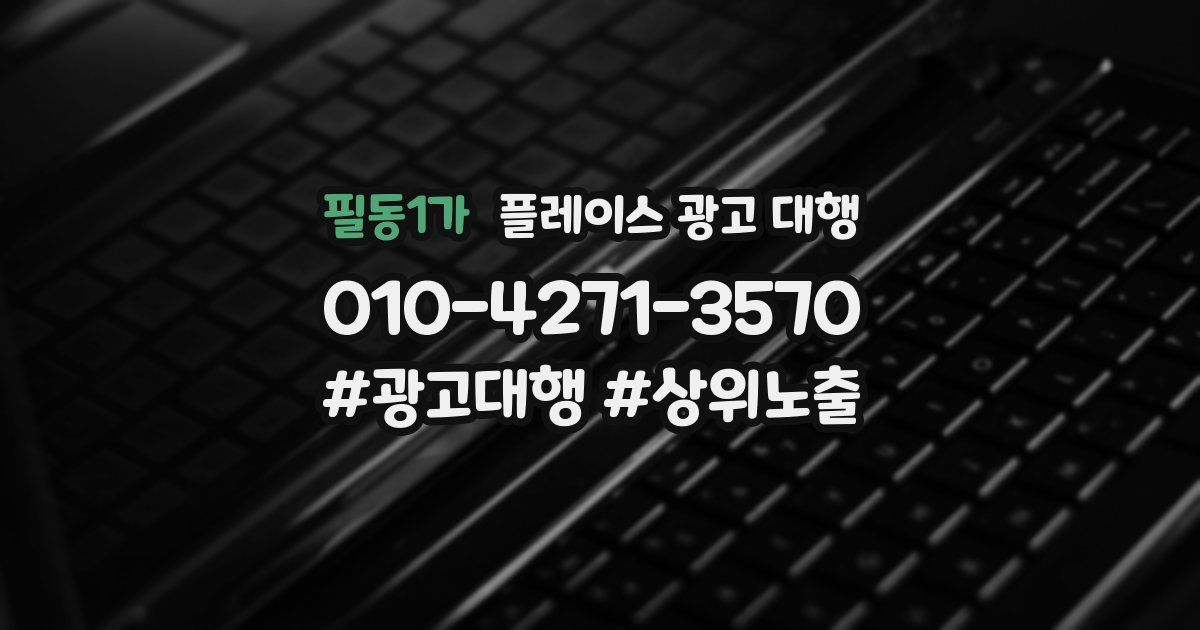 필동1가 플레이스 광고 대행