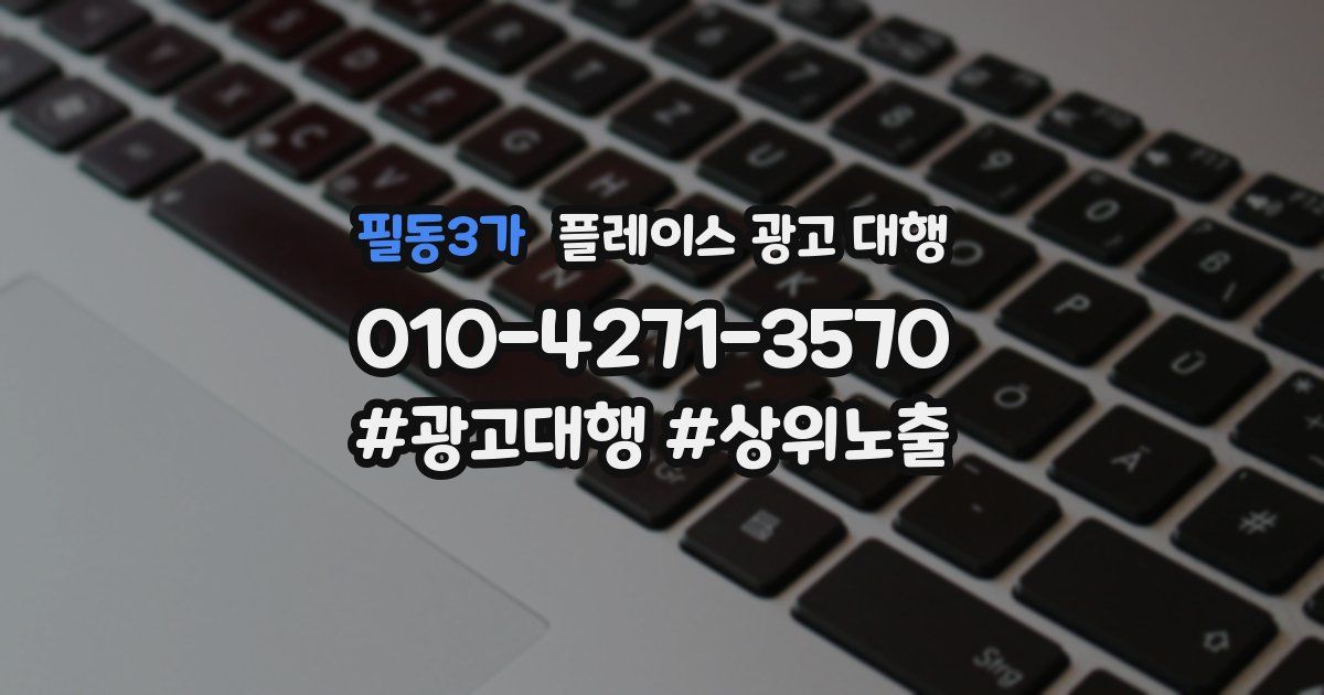 필동3가 플레이스 광고 대행