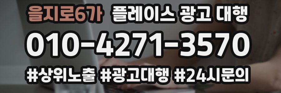 을지로6가 플레이스 광고 대행
