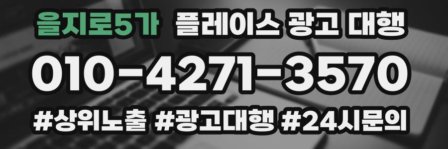 을지로5가 플레이스 광고 대행