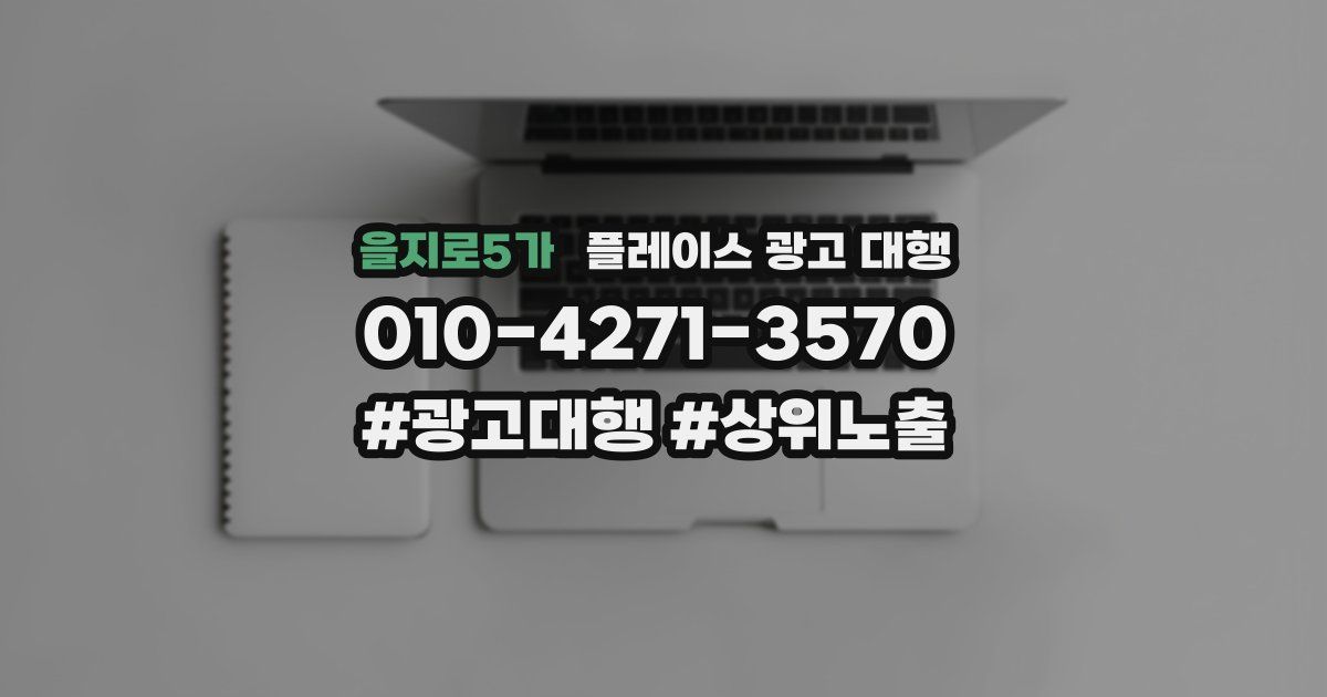 을지로5가 플레이스 광고 대행