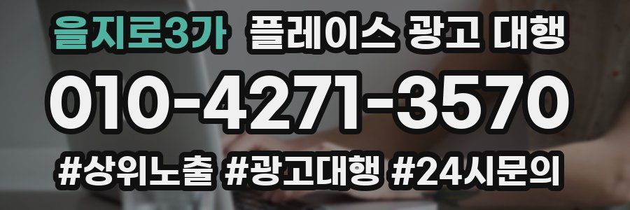 을지로3가 플레이스 광고 대행