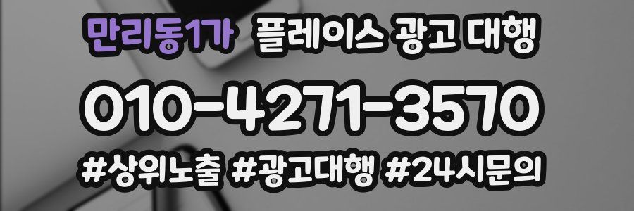 만리동1가 플레이스 광고 대행