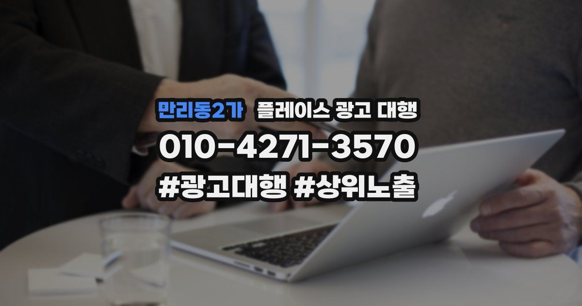 만리동2가 플레이스 광고 대행