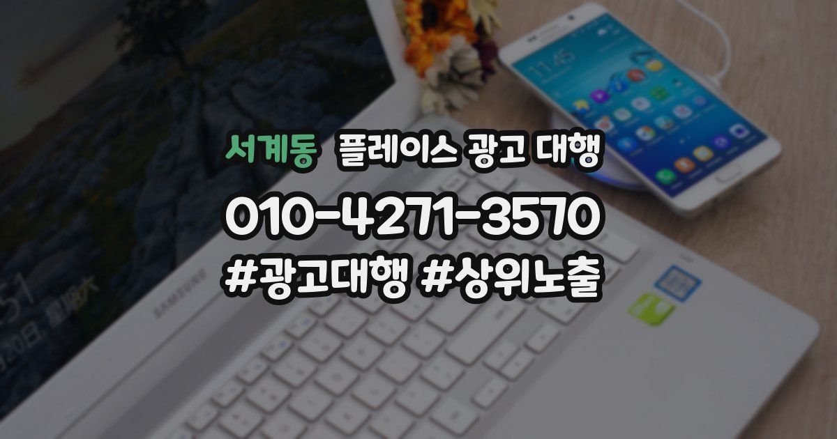 서계동 플레이스 광고 대행