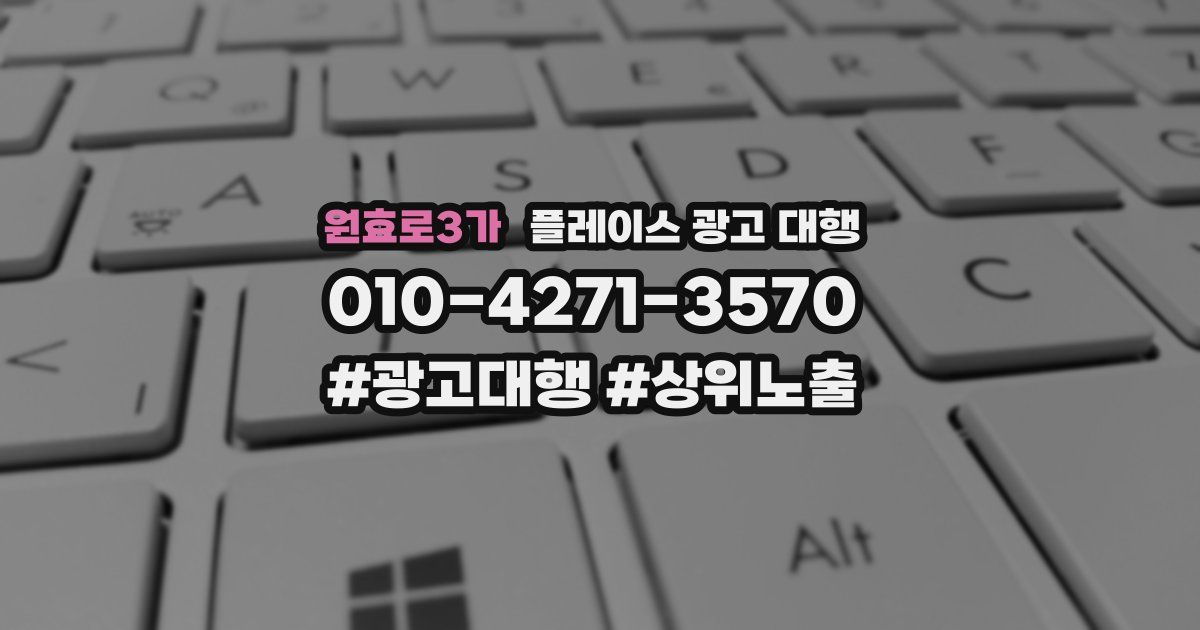 원효로3가 플레이스 광고 대행