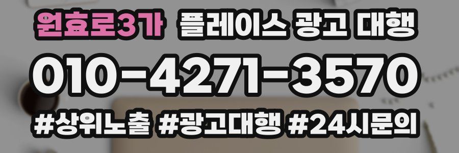 원효로3가 플레이스 광고 대행