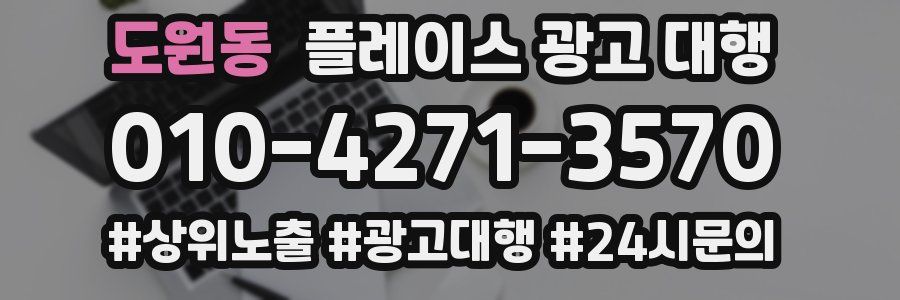 도원동 플레이스 광고 대행