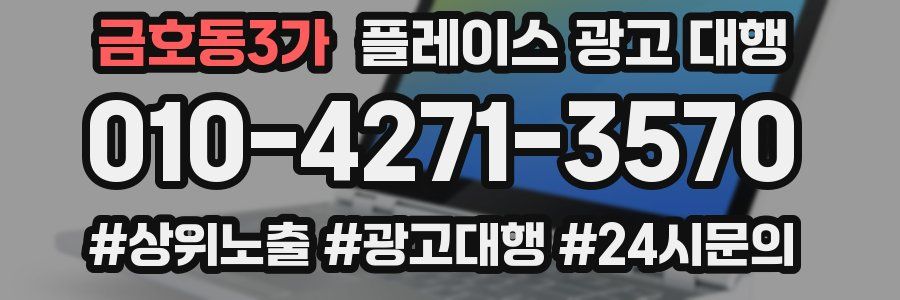 금호동3가 플레이스 광고 대행