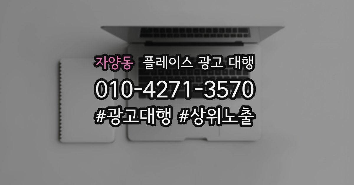 자양동 플레이스 광고 대행