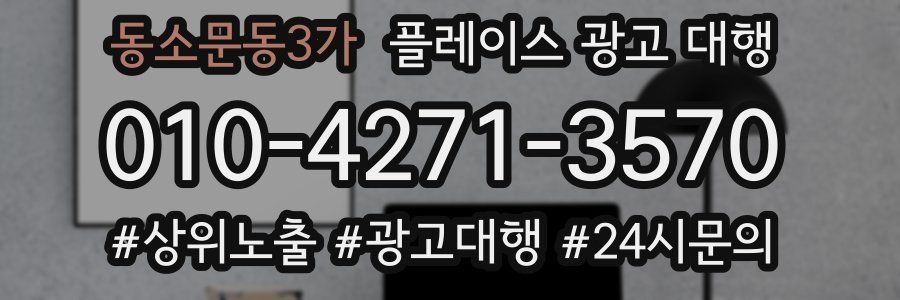동소문동3가 플레이스 광고 대행