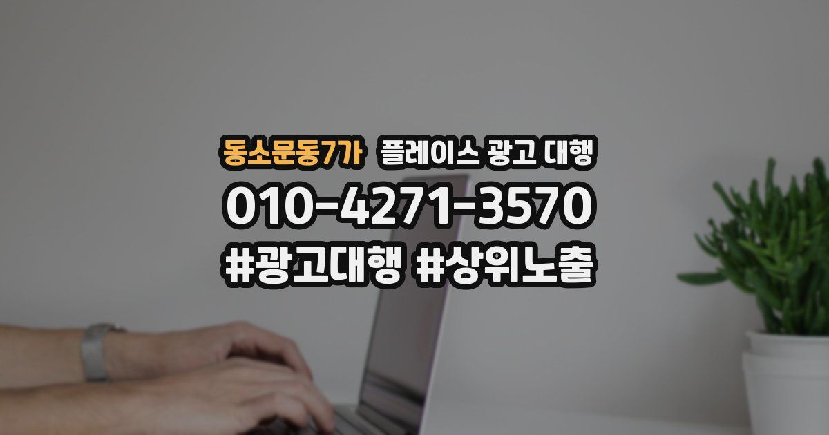 동소문동7가 플레이스 광고 대행